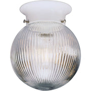 1-Light Glass Globe 6.375" Close-to-Ceiling - Lamps Expo