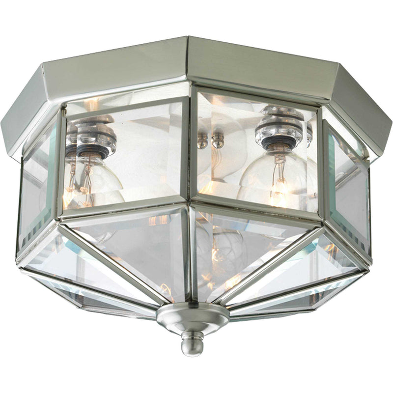 3-Light BeveLED Glass 9.75" Close-to-Ceiling - Lamps Expo