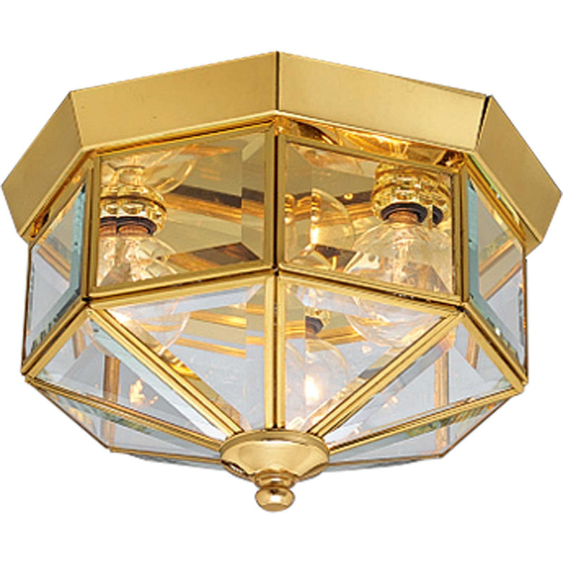 3-Light BeveLED Glass 9.75" Close-to-Ceiling - Lamps Expo