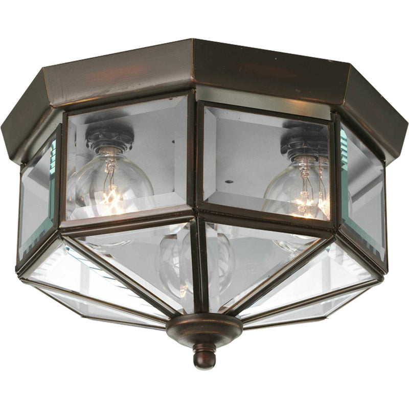 3-Light BeveLED Glass 9.75" Close-to-Ceiling - Lamps Expo