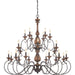 Auburn 24-Light Chandelier in Rustic Black