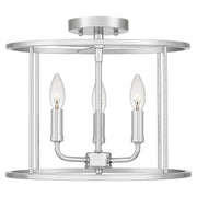Abner 3-Light Semi-Flush Mount in Polished Chrome