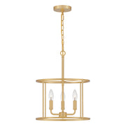 Abner 3-Light Pendant in Aged Brass