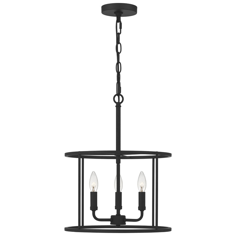 Abner 3-Light Pendant in Matte Black