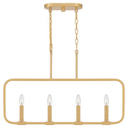 Abner 4-Light Island Light in Aged Brass