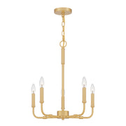 Abner 5-Light Chandelier in Aged Brass