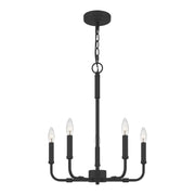 Abner 5-Light Chandelier in Matte Black