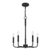 Abner 5-Light Chandelier in Matte Black