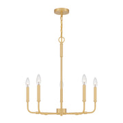 Abner 5-Light Chandelier in Aged Brass