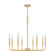 Abner 8-Light Chandelier in Aged Brass