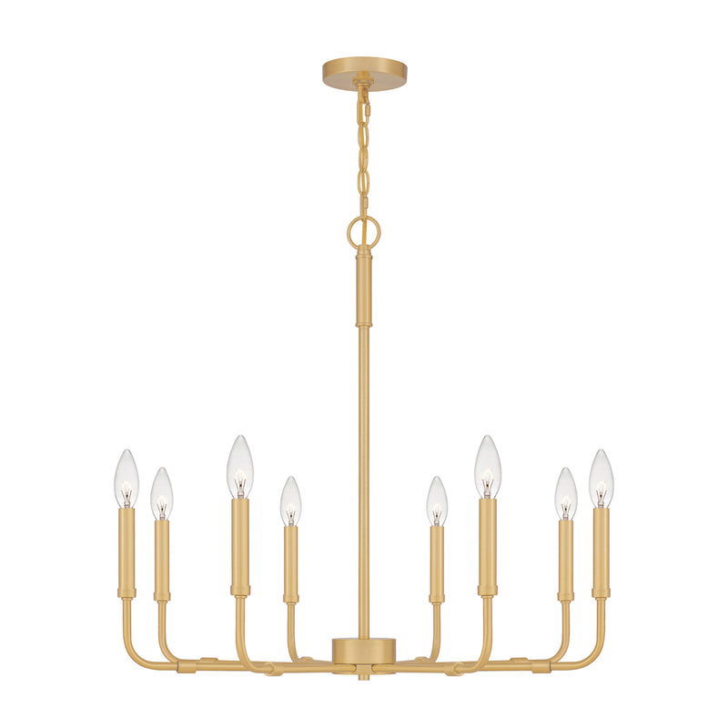 Abner 8-Light Chandelier in Aged Brass