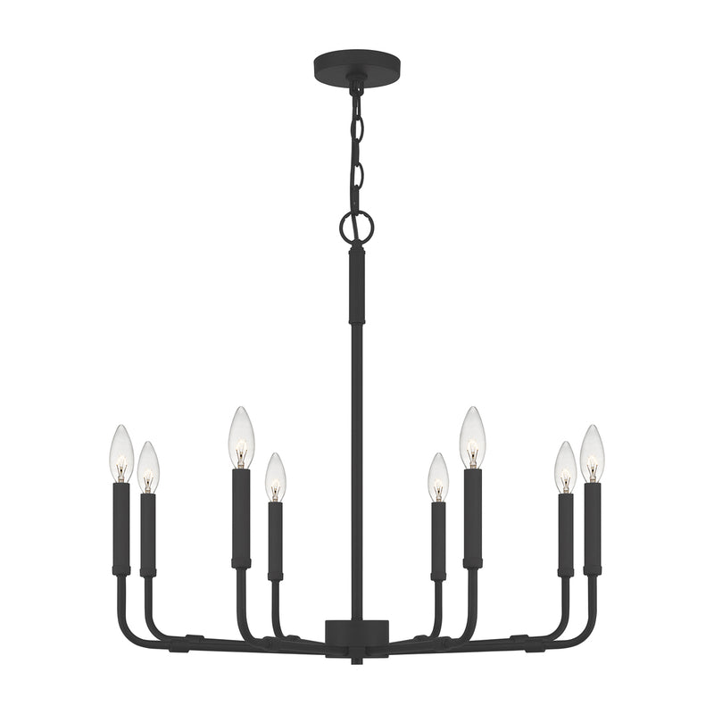Abner 8-Light Chandelier in Matte Black