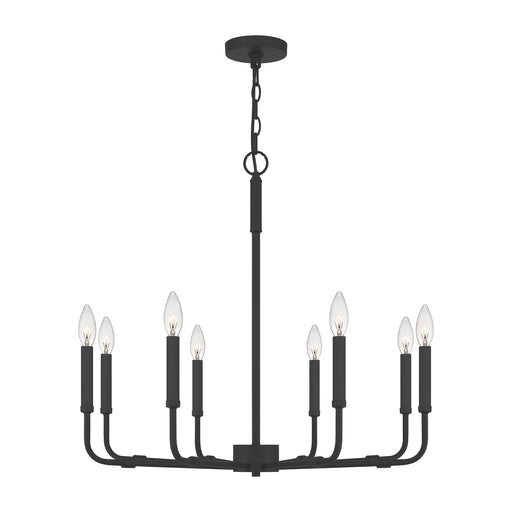 Abner 8-Light Chandelier in Matte Black
