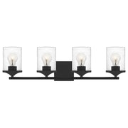 Abner 4-Light Bath Vanity in Matte Black