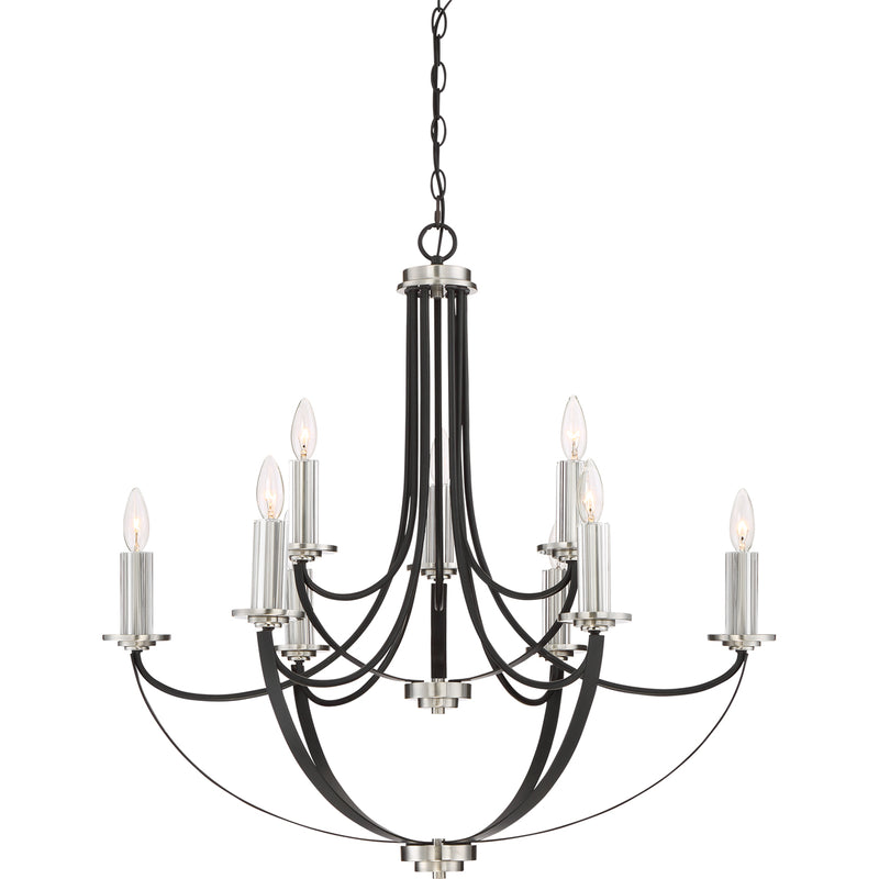 Alana 9-Light Chandelier in Mystic Black