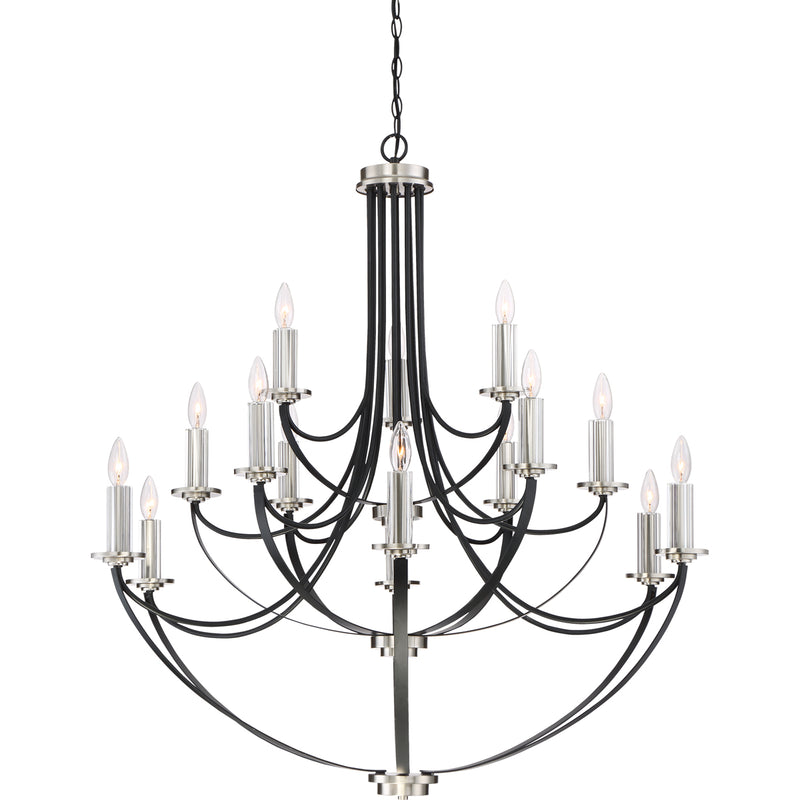 Alana 15-Light Chandelier in Mystic Black