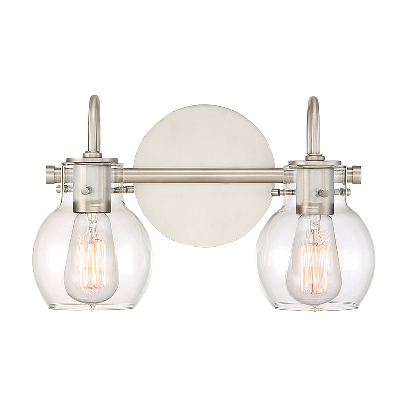 Andrews 2-Light Bath Vanity in Antique Nickel