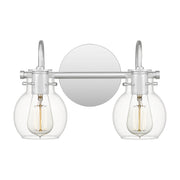 Andrews 2-Light Bath Vanity in Polished Chrome