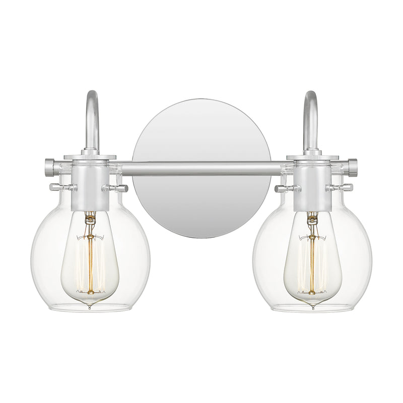 Andrews 2-Light Bath Vanity in Polished Chrome
