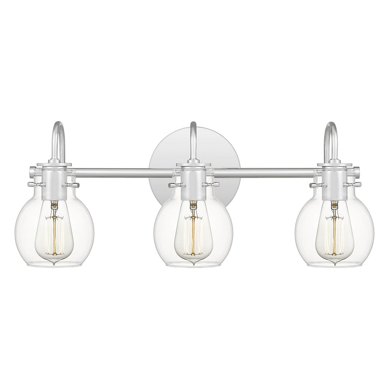 Andrews 3-Light Bath Vanity in Polished Chrome