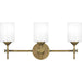 Aria 3-Light Bath Vanity in Weathered Brass