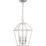 Aviary 3-Light Pendant in Brushed Nickel