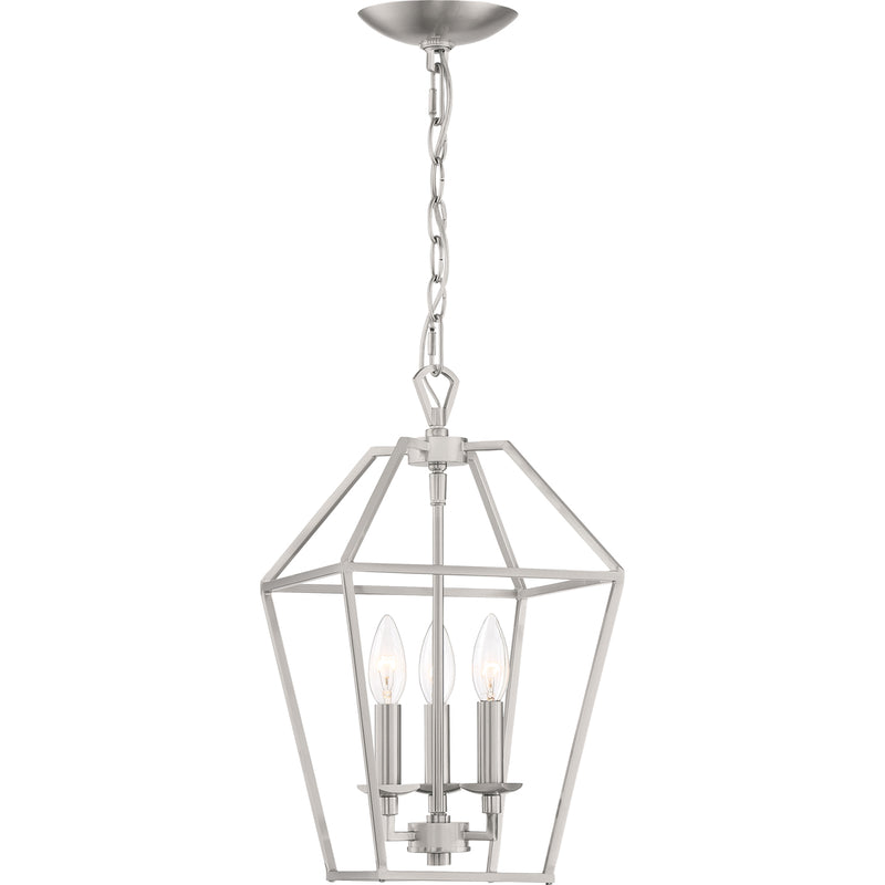 Aviary 3-Light Pendant in Brushed Nickel