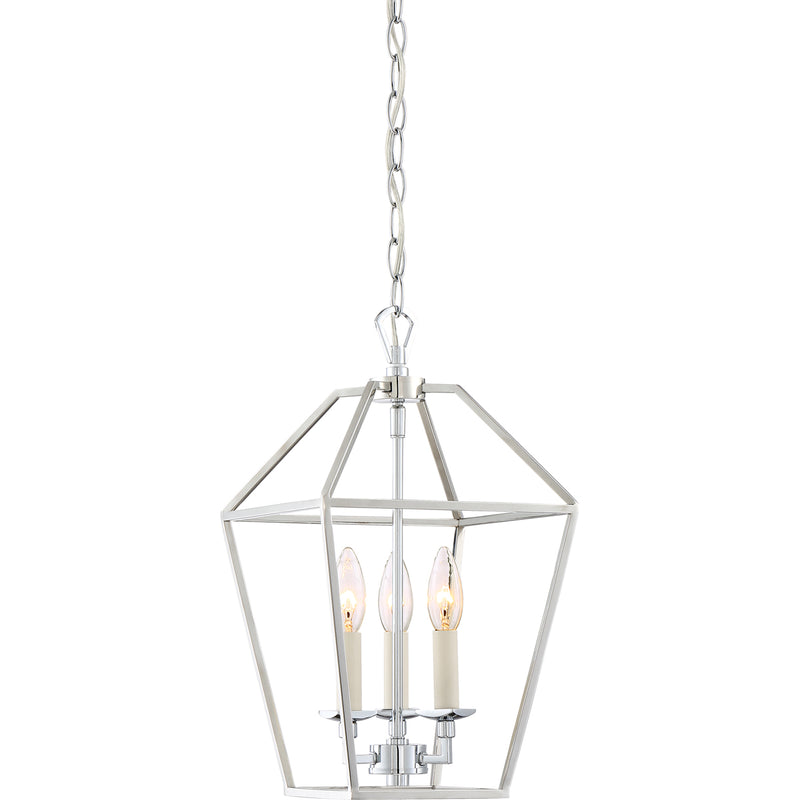 Aviary 3-Light Pendant in Polished Nickel