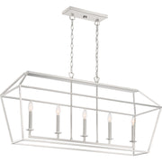 Aviary 5-Light Island Light in Polished Nickel