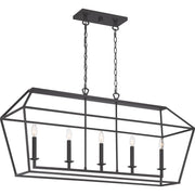 Aviary 5-Light Island Light in Palladian Bronze