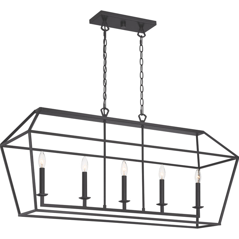 Aviary 5-Light Island Light in Palladian Bronze