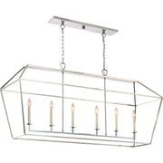 Aviary 6-Light Island Light in Polished Nickel
