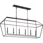 Aviary 6-Light Island Light in Palladian Bronze