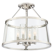 Barlow 4-Light Semi-Flush Mount in Polished Nickel