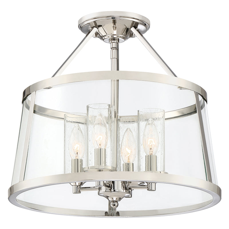Barlow 4-Light Semi-Flush Mount in Polished Nickel