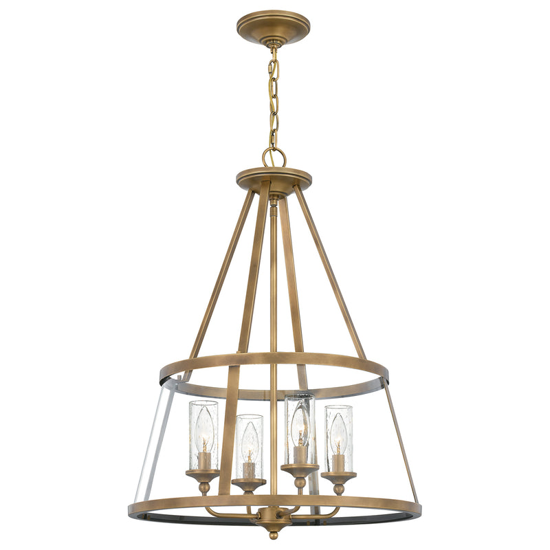 Barlow 4-Light Pendant in Weathered Brass