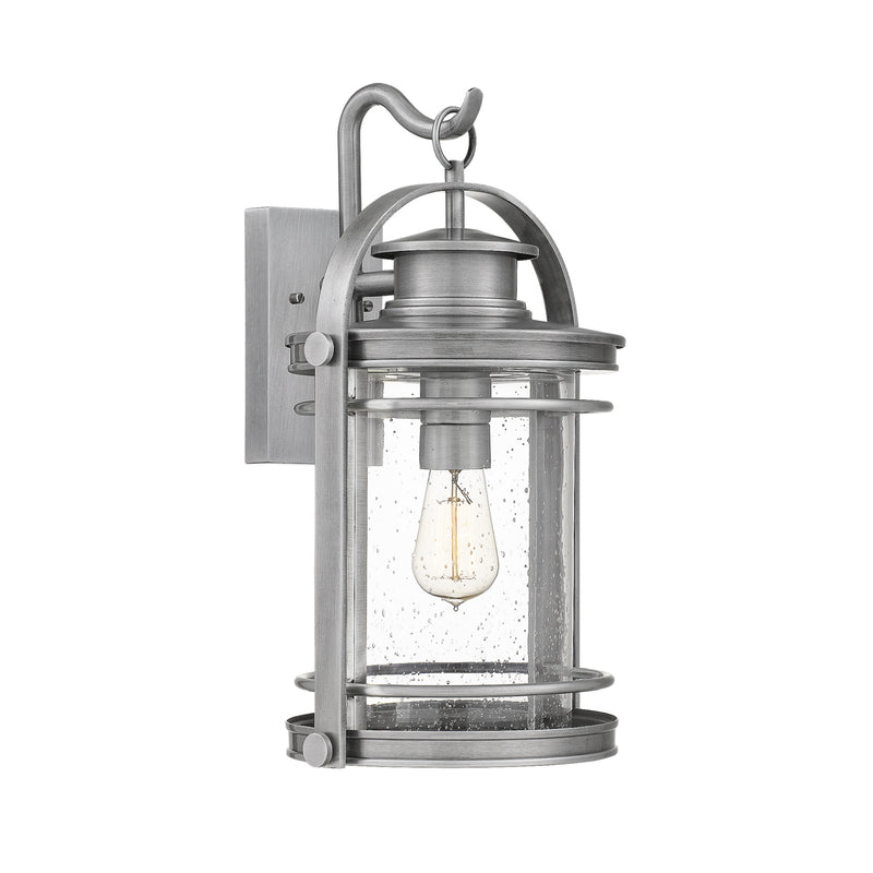 Booker 1-Light Outdoor Lantern in Industrial Aluminum