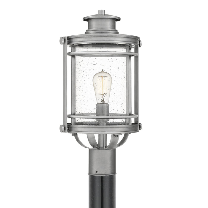 Booker 1-Light Outdoor Lantern in Industrial Aluminum