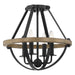 Bartlett 4-Light Semi-Flush Mount in Earth Black