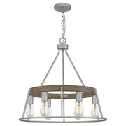 Brockton 6-Light Chandelier in Brushed Silver
