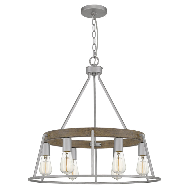 Brockton 6-Light Chandelier in Brushed Silver