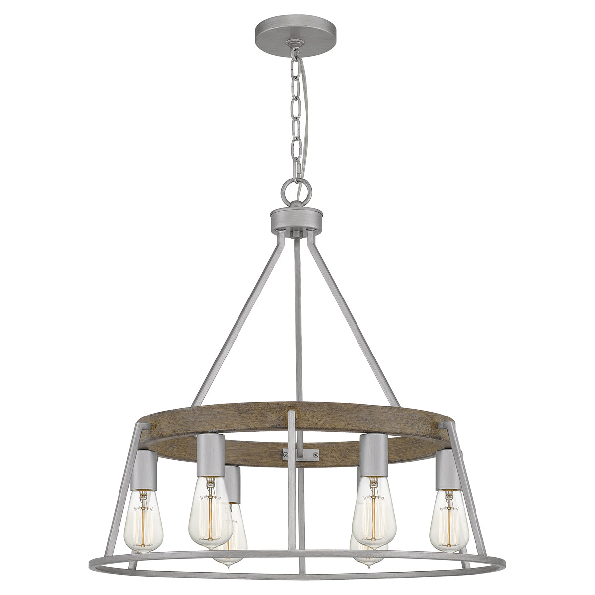 Brockton 6-Light Chandelier in Brushed Silver