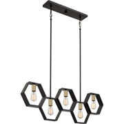 Bismarck 5-Light Island Light in Earth Black