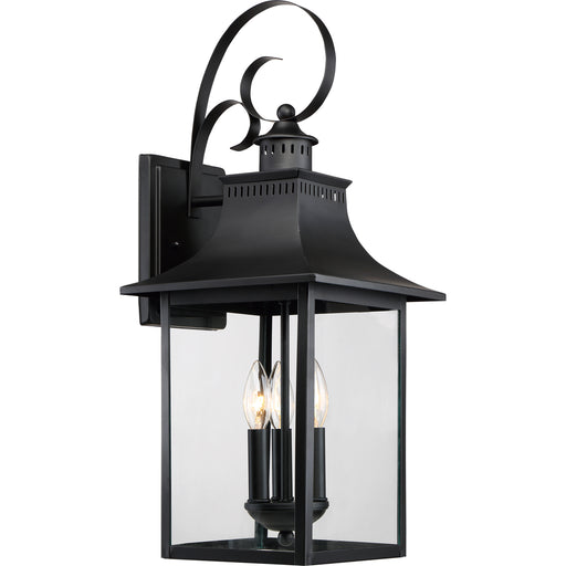 Chancellor 3-Light Outdoor Lantern in Mystic Black