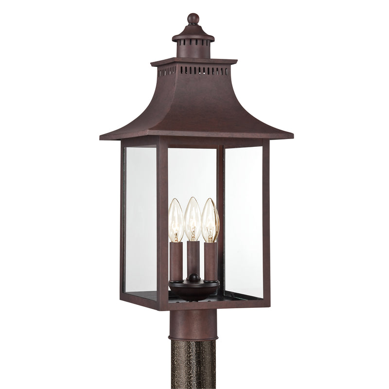 Chancellor 3-Light Outdoor Lantern in Copper Bronze