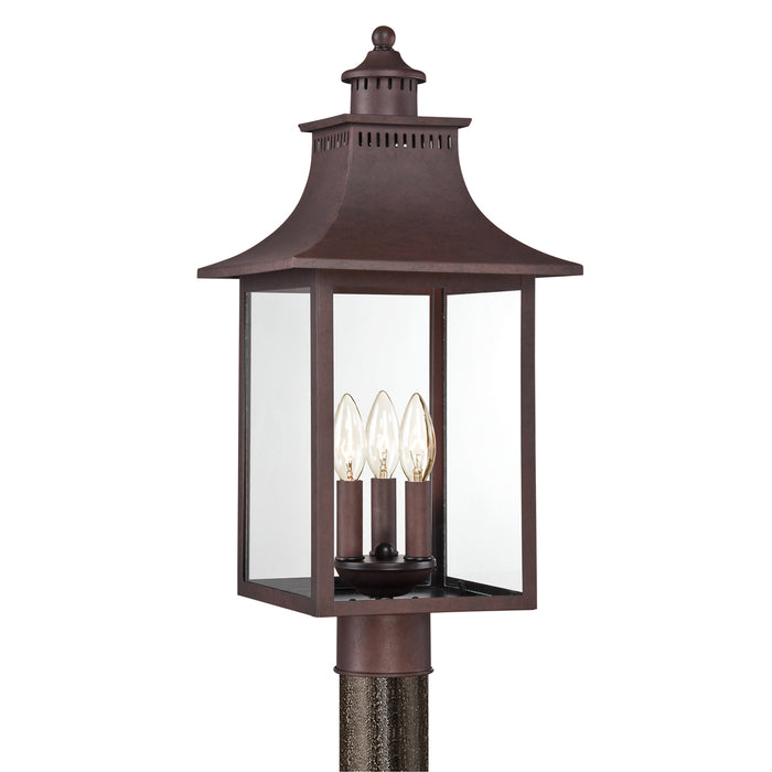 Chancellor 3-Light Outdoor Lantern in Copper Bronze