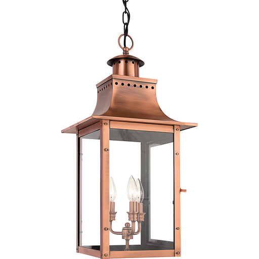 Chalmers 3-Light Outdoor Lantern in Aged Copper