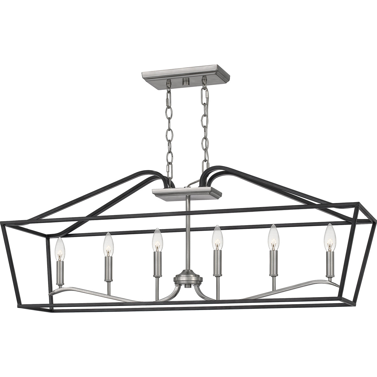 Catalina 6-Light Island Light in Matte Black