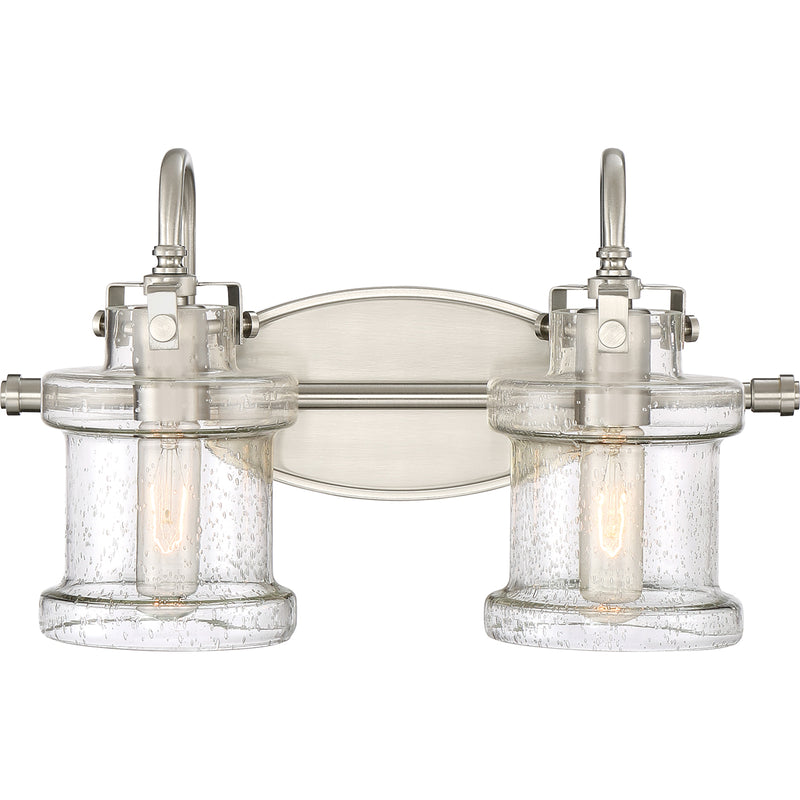 Danbury 2-Light Bath Vanity in Brushed Nickel