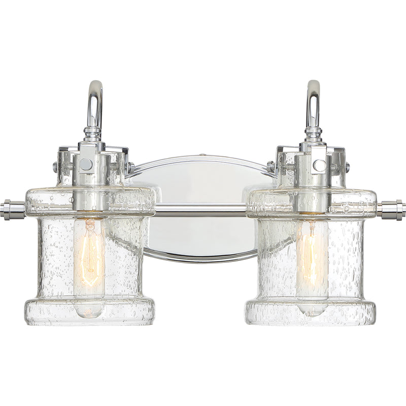 Danbury 2-Light Bath Vanity in Polished Chrome